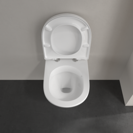 Унитаз подвесной Villeroy & Boch O.Novo 36х49 см открытый смывной край Compact альпийский белый 5688R001