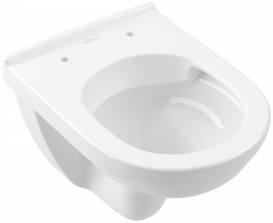Унитаз подвесной Villeroy & Boch O.Novo 36х49 см открытый смывной край Compact CeramicPlus альпийский белый 5688R0R1