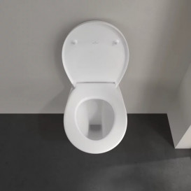 Унітаз підвісний Villeroy & Boch O.Novo 36х49 см відкритий змивний край Compact альпійський білий 7667R001