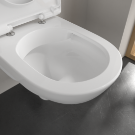 Унитаз подвесной Villeroy & Boch O.Novo 36х56 см с крышкой санитарная керамика альпийский белый 5660H101
