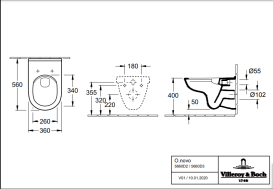 Унітаз підвісний Villeroy & Boch O.Novo ViConnect з клавішею та кришкою альпійський білий 5660D301