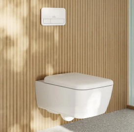 Підвісний унітаз Villeroy & Boch Skyla 37х53 см з кришкою санітарна кераміка альпійський білий 4682CL01 + 8M76S101