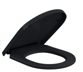 Унитаз подвесной Villeroy & Boch Subway 2.0 37х56 см с крышкой санитарная керамика Pure Black CeramicPlus 5614R0R7+8M42S1R7