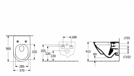 Унитаз подвесной Villeroy&Boch Subway 3.0 + Сиденье 4670TSR1