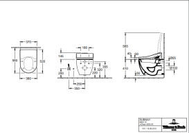 Унитаз подвесной Villeroy & Boch Subway 37х56 см санитарная керамика CeramicPlus альпийский белый 660310R1
