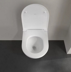 Унитаз подвесной Villeroy & Boch Universo TwistFlush 37х56 см с сидением санитарная керамика альпийский белый 4670T901