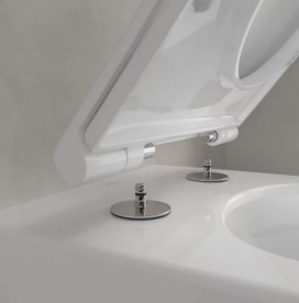 Унитаз подвесной Villeroy & Boch Universo TwistFlush 37х56 см с сидением санитарная керамика альпийский белый 4670T901