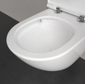 Унитаз подвесной Villeroy & Boch Universo TwistFlush 37х56 см с сидением санитарная керамика альпийский белый 4670T901