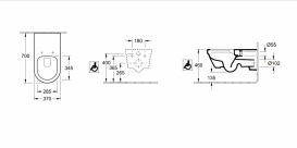 Унитаз подвесной Villeroy&Boch ViCare + Сиденье 5649R001+9M51B101