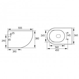 Унітаз підвісний Volle Amadeus Rimless безобідковий з сидінням білий 13-06R-055