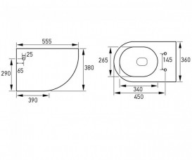 Унітаз підвісний Volle Amadeus Rimless з сидінням Slim Soft Close білий 13-06-055M