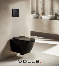 Унітаз підвісний Volle Solo Rimless 35,5х51 см кераміка матовий чорний 13-55-111Black