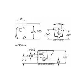 Унітаз Primera Tyrol підвісний Clear Pro з кришкою soft close білий 8320023
