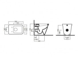 Унітаз приставних Hatria Erika Pro 34.5х53см білий YXHY01