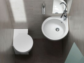 Унітаз приставних кутовий Hatria You & Me 50.5х37.5 см білий YXZ601