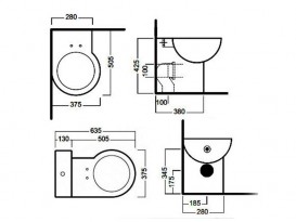 Унітаз приставних кутовий Hatria You & Me 50.5х37.5 см білий YXZ601