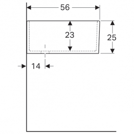 Универсальная двойная раковина Geberit Publica огнеупорная глина белый 350490000