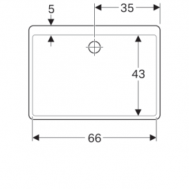 Універсальна раковина Geberit Publica без переливу вогнетривка глина білий 360070000