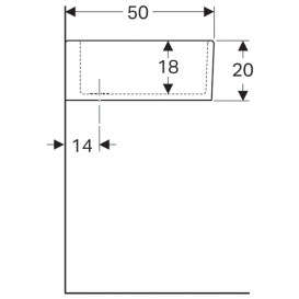 Універсальна раковина Geberit Publica без переливу вогнетривка глина білий 360070000