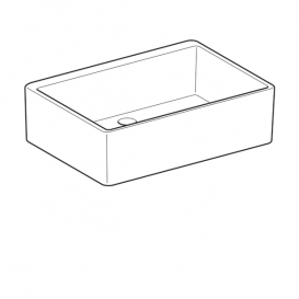 Универсальная раковина Geberit Publica без перелива огнеупорная глина белый 360070000