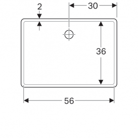 Универсальная раковина Geberit Publica без перелива огнеупорная глина белый 360060000