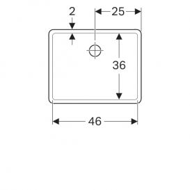 Универсальная раковина Geberit Publica без перелива огнеупорная глина белый 360050000