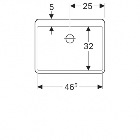 Універсальна раковина Geberit Publica з переливом вогнетривка глина білий 361350000