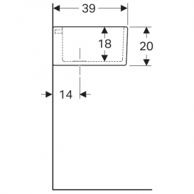 Універсальна раковина Geberit Publica з переливом вогнетривка глина білий 361350000
