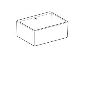 Універсальна раковина Geberit Publica з переливом вогнетривка глина білий 361350000