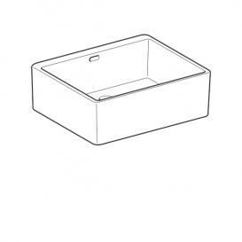 Универсальная раковина Geberit Publica с переливом огнеупорная глина белый 361360000