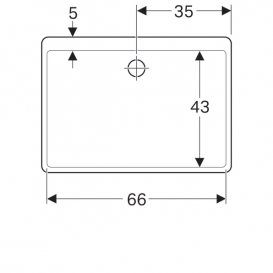 Универсальная раковина Geberit Publica с переливом огнеупорная глина белый 361370000