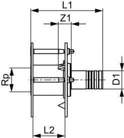Універсальна стінова втулка Tece TECElogo 16хRp 1/2 червона латунь/кремнієва бронза 8723009