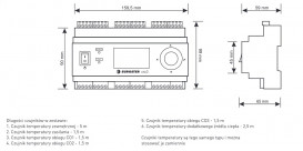 Универсальный погодозависимый термоконтроллер на DIN рейку Euroster UNI3