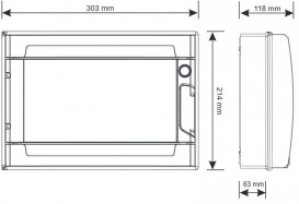 Универсальный погодозависимый термоконтроллер на DIN рейку в монтажном коробе Euroster UNI3 OBUD