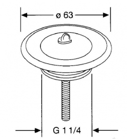 Універсальний зливний вентиль для раковини Kludi 1041135-00
