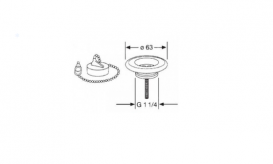 Универсальный сливной вентиль для раковины Kludi 1140235-00