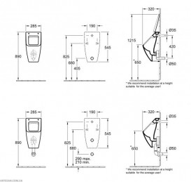 Уринал Villeroy & Boch Venticello 5504R001
