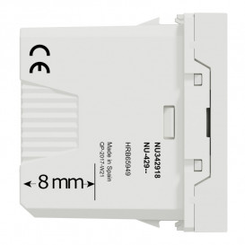 USB-коннектор Schneider Electric Unica New 1 модуль белый NU342918