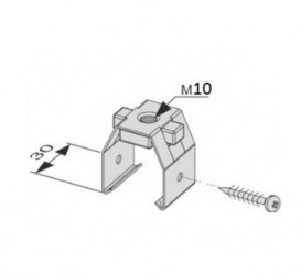 Установчий елемент з різьбленням М10 TECE Teceprofil нержавіюча сталь 9040001
