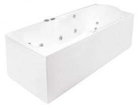 Ванна аеро- та гідромасажна акрилова прямокутна PoolSpa Muza 160х70 система Economy 2 білий PHPD610SO2C0000