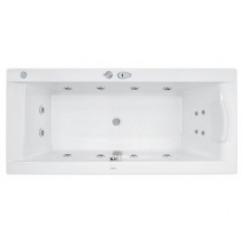Ванна аеро- та гідромасажна акрилова прямокутна PoolSpa Windsor 180х85 система Economy 2 білий PHPNT10SO2C0000