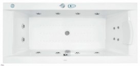 Ванна аеро- та гідромасажна акрилова прямокутна PoolSpa Windsor 190х85 система Titanium білий PHPNN10STTC0000