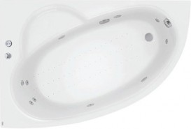 Ванна аеро- та гідромасажна акрилова PoolSpa Klio Asym 150х100 L левая система Smart 2 + білий PHAC210ST2C1960