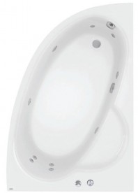 Ванна аэро- и гидромассажная акриловая PoolSpa Klio Asym 150х100 R правая система Titanium белый PHAC310STTC0000