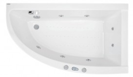 Ванна аэро- и гидромассажная акриловая PoolSpa Laura 150х90 R правая система Titanium белый PHANY10STTC0000