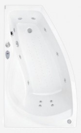 Ванна аэро- и гидромассажная акриловая PoolSpa Nicole 150х80  L левая система Economy 2 белый PHAOC10SO2C0000