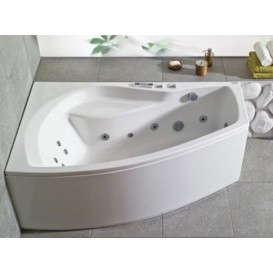 Ванна аэро- и гидромассажная акриловая PoolSpa Nicole 160х95 L левая система Smart 2 белый PHAND10ST2C0000