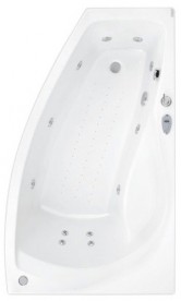 Ванна аэро- и гидромассажная акриловая PoolSpa Nicole 160х95 R правая система Smart 2 + белый PHANF10ST2C1960