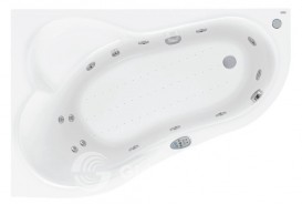 Ванна аэро- и гидромассажная акриловая PoolSpa  Leda 150х100 L левая система Economy 2 белый PHAE510SO2C0000