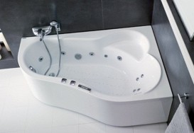 Ванна аеро- та гідромасажна акрилова PoolSpa Leda 150х100 R права система Smart 2 + білий PHAE410ST2C1960